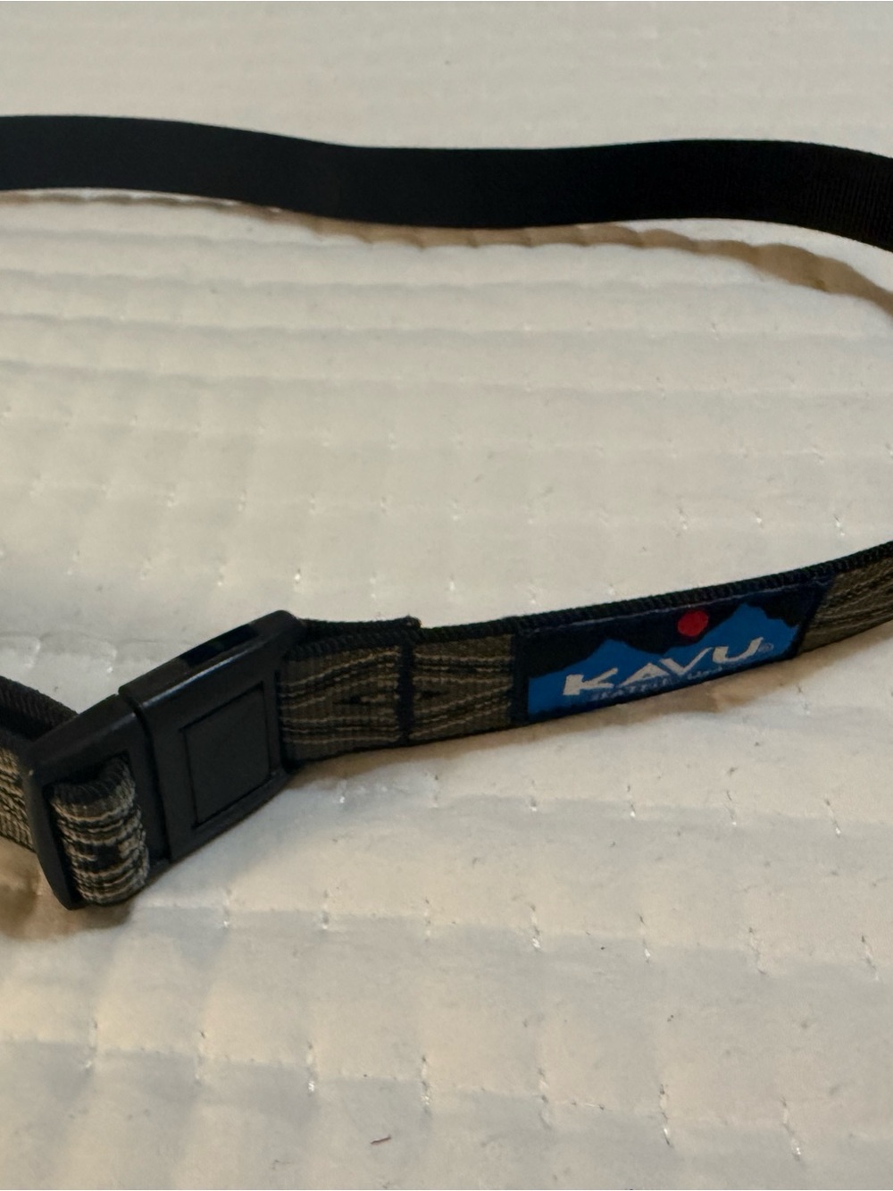 Kavu Black Woven Web Belt